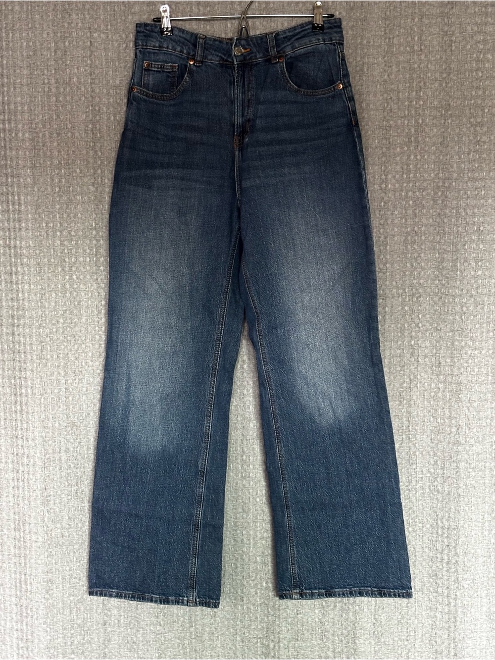 H&M Women’s High Rise Wide Leg Jeans Size 10 Medium Wash